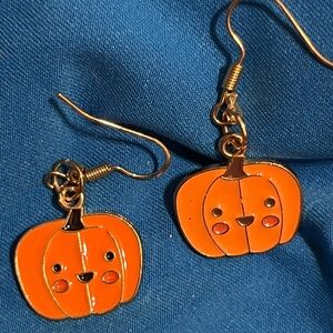 Cute Pumpkin Earrings for Kids